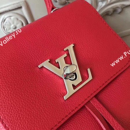 Louis Vuitton Soft Calfskin LOCKME BACKPACK MINI M54573 Red