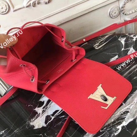 Louis Vuitton Soft Calfskin LOCKME BACKPACK MINI M54573 Red