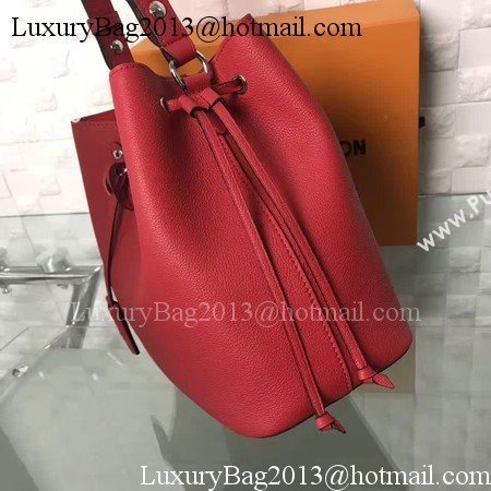 Louis Vuitton Soft Calfskin LOCKME BUCKET M54677 Red