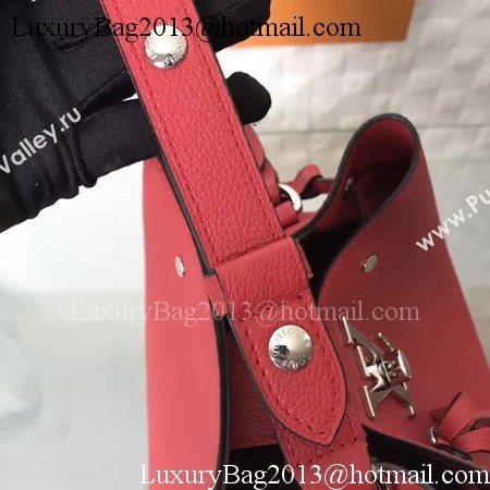 Louis Vuitton Soft Calfskin LOCKME BUCKET M54677 Red