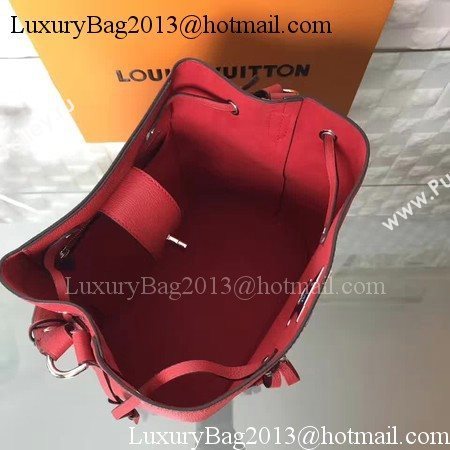 Louis Vuitton Soft Calfskin LOCKME BUCKET M54677 Red