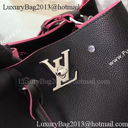 Louis Vuitton Soft Calfskin LOCKME BUCKET M54687 Black