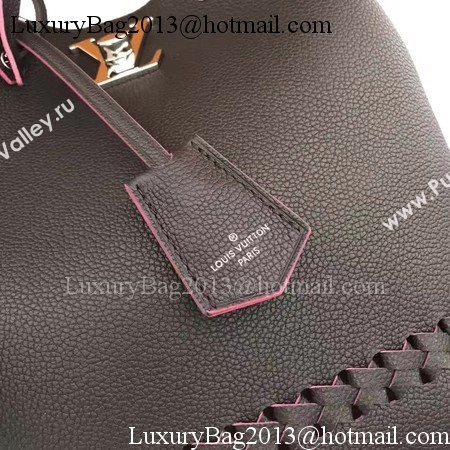 Louis Vuitton Soft Calfskin LOCKME BUCKET M54687 Black