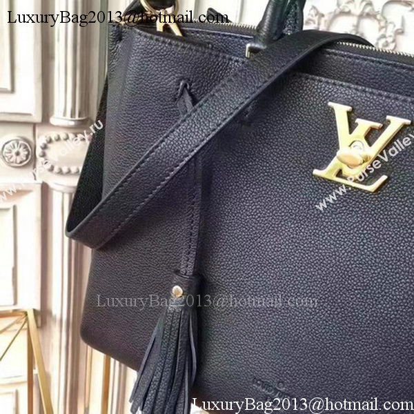 Louis Vuitton Soft Calfskin LOCKMETO M54572 Black