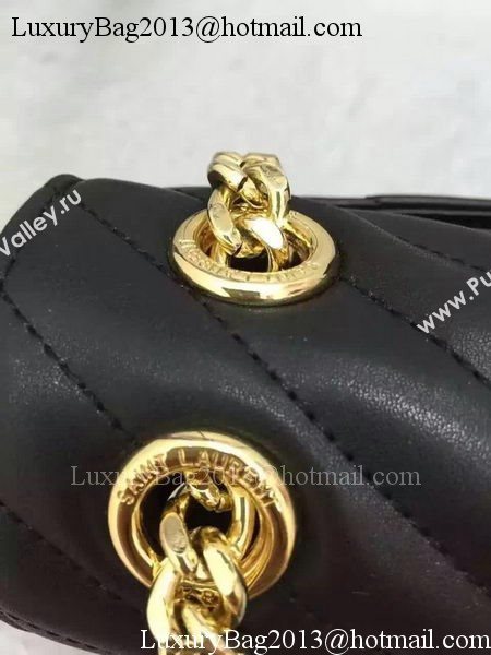 YSL Classic Monogramme Flap Bag Calfskin Leather Y26588 Black