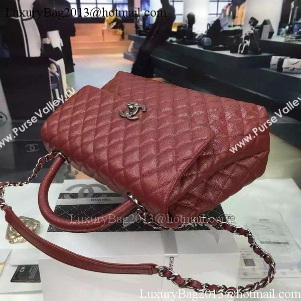 Chanel Classic Top Flap Bag Original Leather A98080 Burgundy