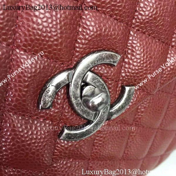 Chanel Classic Top Flap Bag Original Leather A98080 Burgundy