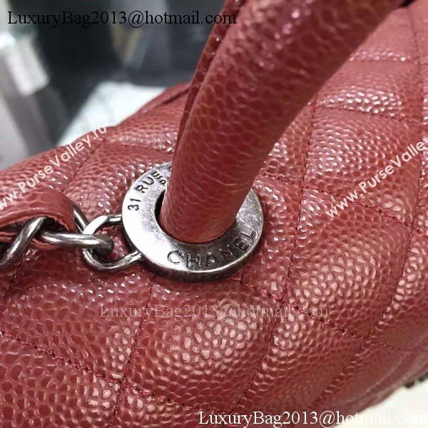 Chanel Classic Top Flap Bag Original Leather A98080 Burgundy