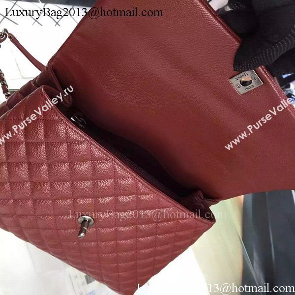 Chanel Classic Top Flap Bag Original Leather A98080 Burgundy