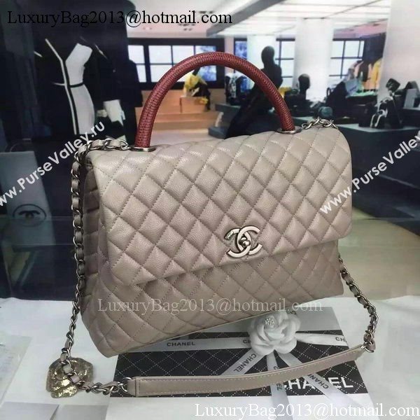 Chanel Classic Top Flap Bag Original Leather A98080 Grey