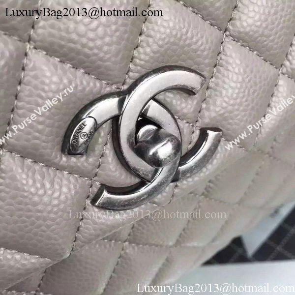 Chanel Classic Top Flap Bag Original Leather A98080 Grey