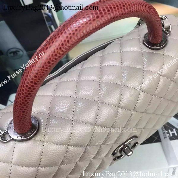 Chanel Classic Top Flap Bag Original Leather A98080 Grey