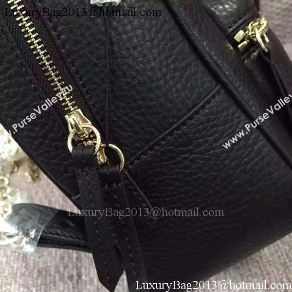 GUCCI Soho Leather Chain Backpack 431570 Black