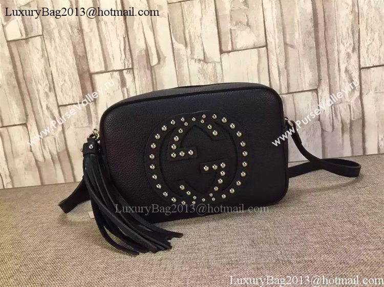 Gucci Soho Calfskin Leather Disco Bag 308364 Black