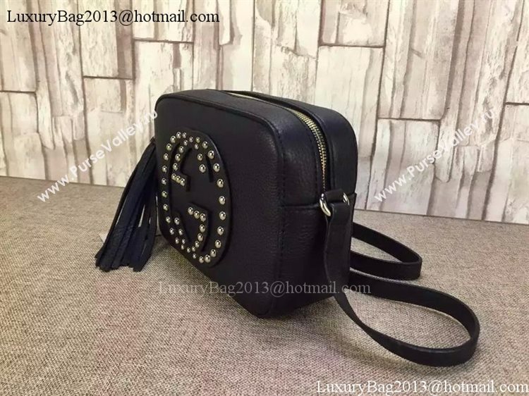 Gucci Soho Calfskin Leather Disco Bag 308364 Black