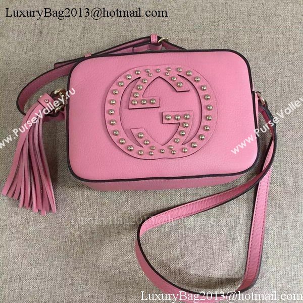 Gucci Soho Calfskin Leather Disco Bag 308364 Pink