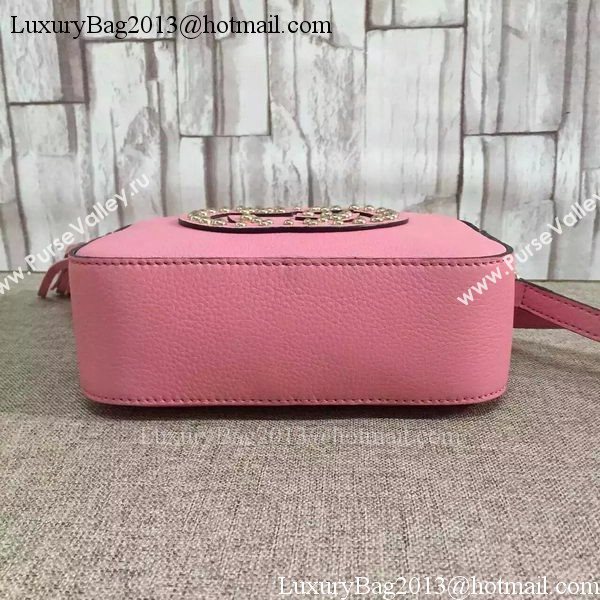 Gucci Soho Calfskin Leather Disco Bag 308364 Pink