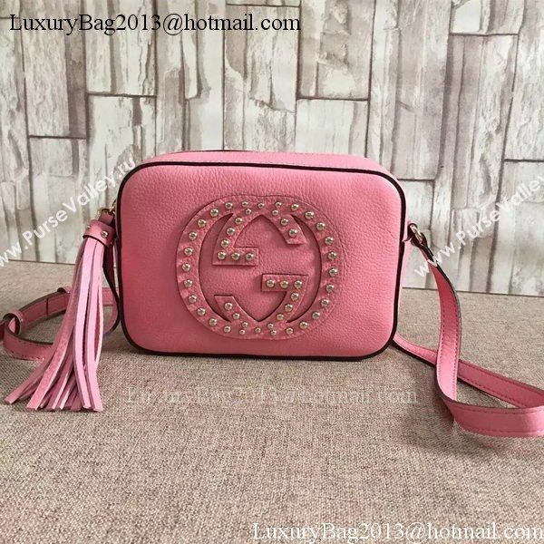 Gucci Soho Calfskin Leather Disco Bag 308364 Pink