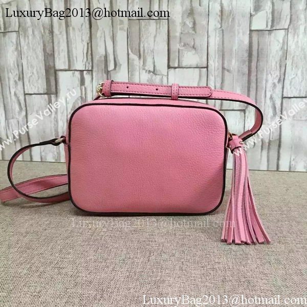 Gucci Soho Calfskin Leather Disco Bag 308364 Pink