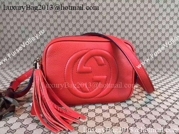 Gucci Soho Calfskin Leather Disco Bag 308364 Red