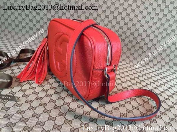 Gucci Soho Calfskin Leather Disco Bag 308364 Red