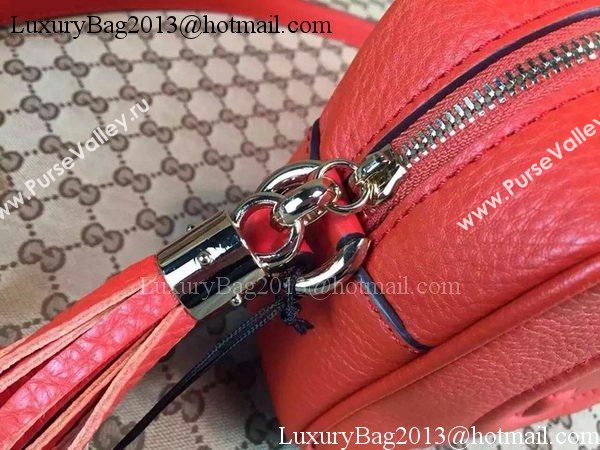 Gucci Soho Calfskin Leather Disco Bag 308364 Red