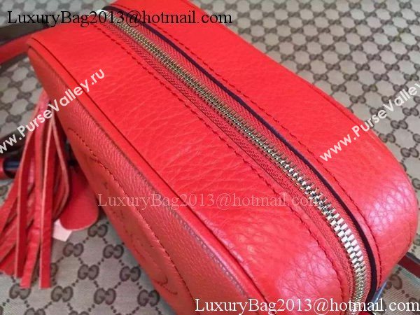 Gucci Soho Calfskin Leather Disco Bag 308364 Red