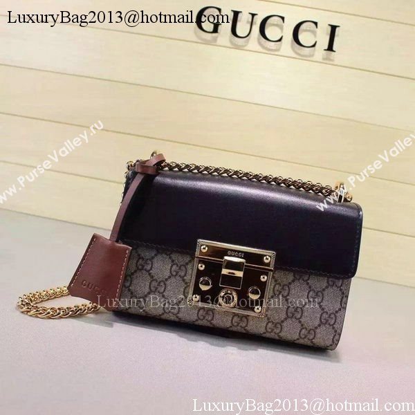 Gucci Padlock GG Supreme Shoulder Bags 409487 Brown