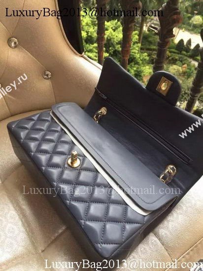 Chanel 2.55 Series Flap Bag Grey Original Leather A01112 Gold