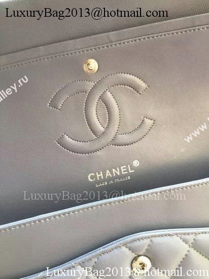 Chanel 2.55 Series Flap Bag Grey Original Leather A01112 Silver