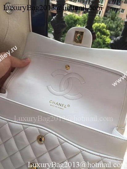 Chanel 2.55 Series Flap Bag White Original Leather A01112 Gold