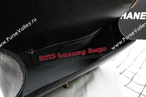 Boy Chanel Flap Bags Original Black Cannage Pattern A67088 Gold