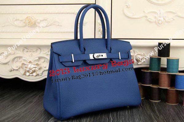 Hermes Birkin 35CM 30CM Tote Bag Original Leather HB35O Blue