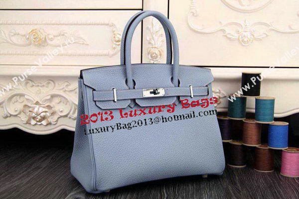 Hermes Birkin 35CM 30CM Tote Bag Original Leather HB35O Light Blue