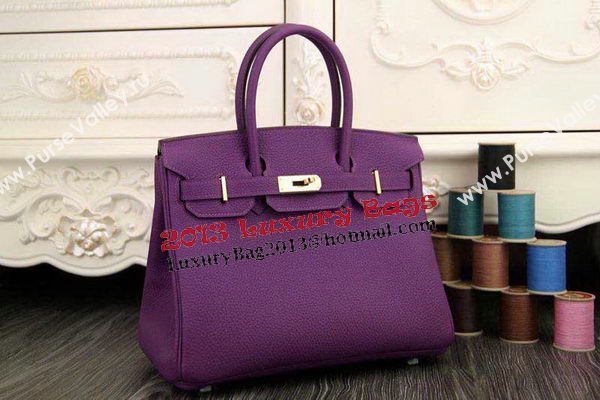 Hermes Birkin 35CM 30CM Tote Bag Original Leather HB35O Purple
