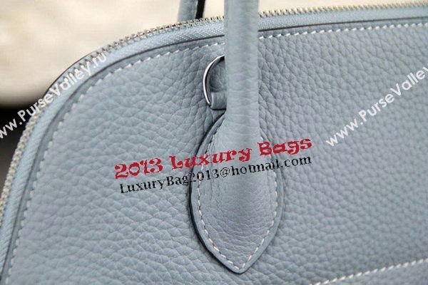 Hermes Bolide 31CM Original Leather Tote Bag SkyBlue