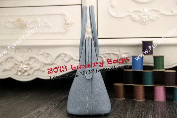 Hermes Bolide 31CM Original Leather Tote Bag SkyBlue