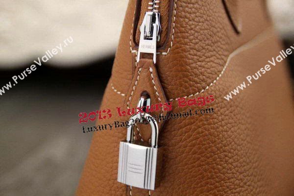 Hermes Bolide 31CM Original Leather Tote Bag Wheat