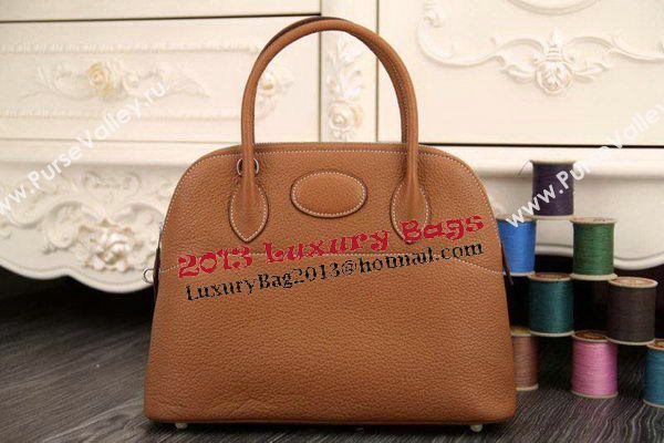 Hermes Bolide 31CM Original Leather Tote Bag Wheat