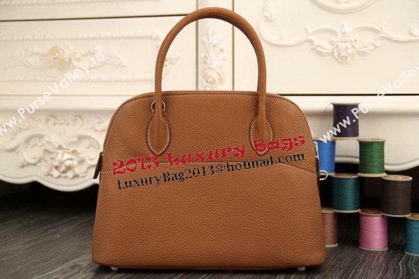 Hermes Bolide 31CM Original Leather Tote Bag Wheat