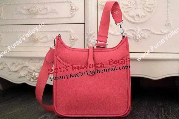 Hermes Evelyne 32cm Messenger Bag H1188 Dark Pink