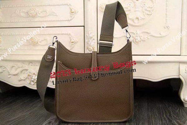 Hermes Evelyne 32cm Messenger Bag H1188 Khaki