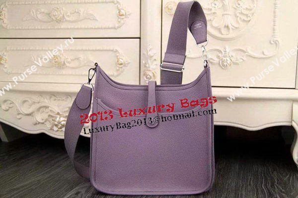 Hermes Evelyne 32cm Messenger Bag Original Leather H1188 Lavender