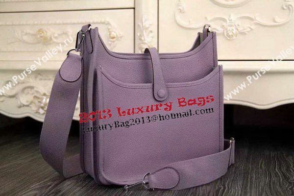 Hermes Evelyne 32cm Messenger Bag Original Leather H1188 Lavender