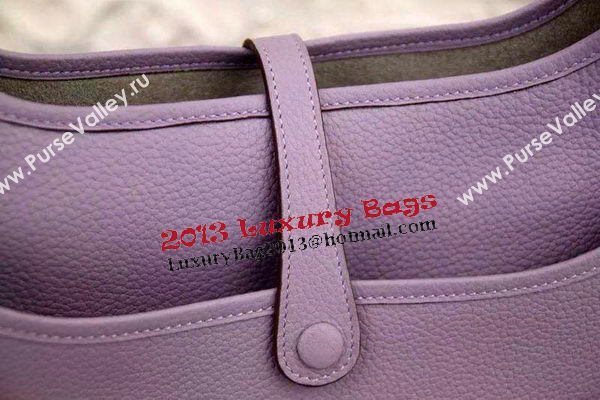 Hermes Evelyne 32cm Messenger Bag Original Leather H1188 Lavender