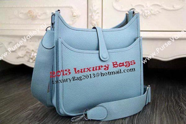 Hermes Evelyne 32cm Messenger Bag H1188 SkyBlue