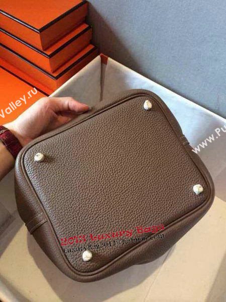 Hermes Picotin Lock 22cm Bags Litchi Leather HPT22 Grey