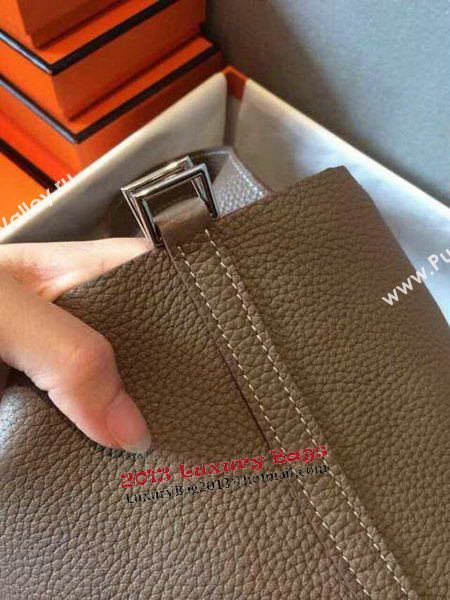 Hermes Picotin Lock 22cm Bags Litchi Leather HPT22 Grey