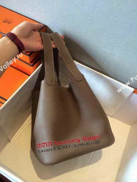 Hermes Picotin Lock 22cm Bags Litchi Leather HPT22 Grey