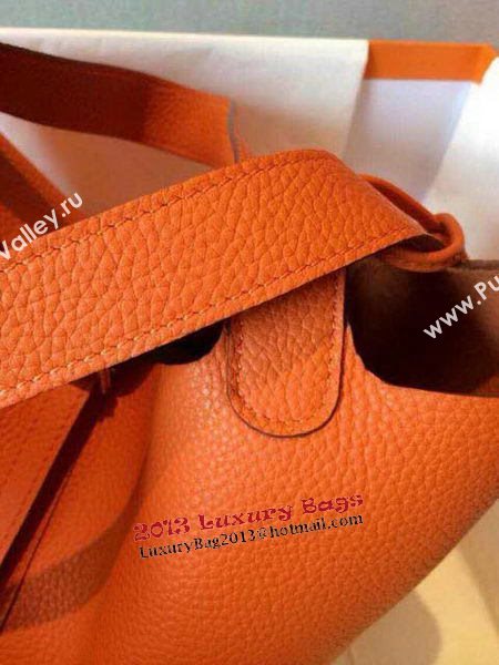 Hermes Picotin Lock 22cm Bags Litchi Leather HPT22 Orange